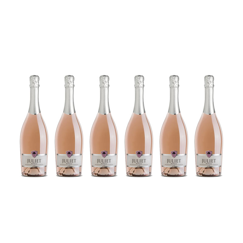 6x Rosé Prosecco Millesimato Spumante, DOC, Extra Dry ," Juliet " Vinařství Vitevis, 11,5% 0,75l