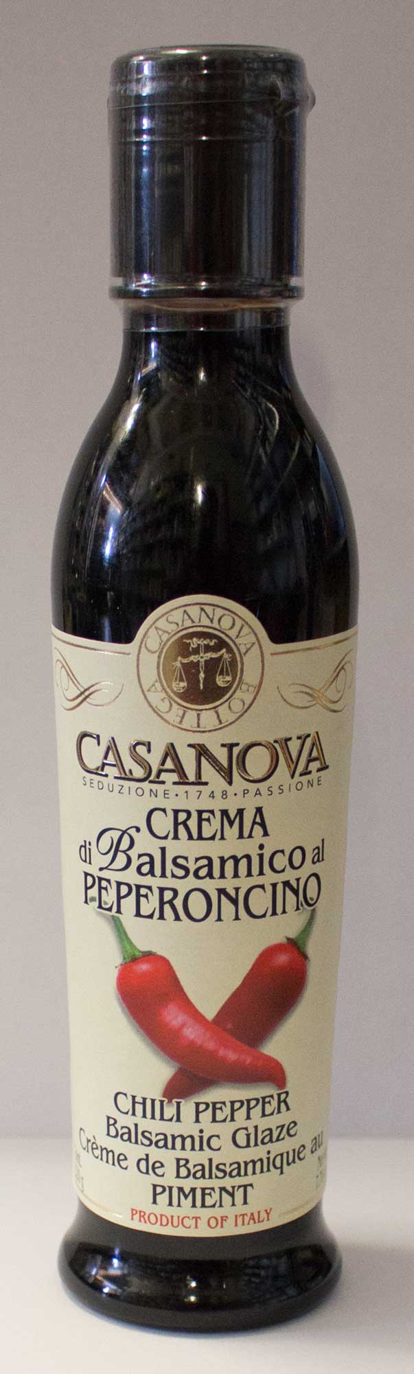 Crema di Balsamico al Peperoncino (Chilli) , Casanova, Acetaia Leonardi, Itálie 220 g
