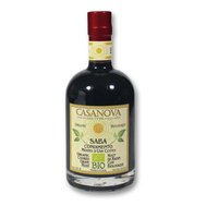Bio Condimento SABA, vařená hroznová štáva Lambrusco, Trebbiano, Výrobce Acetaia Casanova, Itálie  500ml