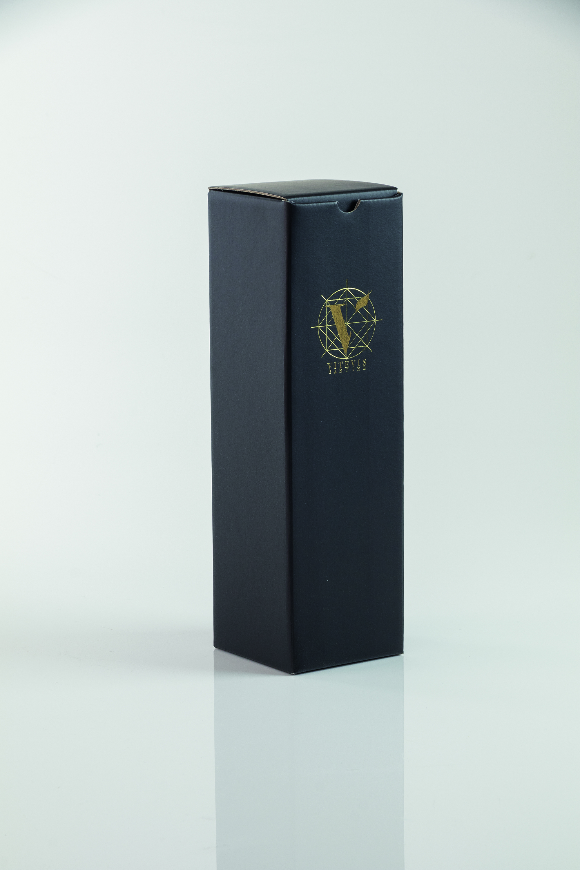 Dárková kazeta černá, logo VITEVIS pro lahev 0,75l
