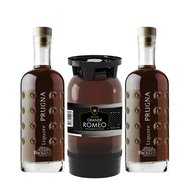 1x KEG perlivé bílé víno, frizzante bianco, Grande Romeo, Veneto, Vinařství Colli Vicentini, 20 l, 10,5%, 2x švestkový likér, 0,7 l - Paolazzi