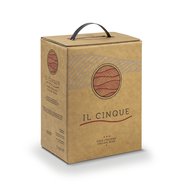 Červené víno, bag in box, 100% Merlot, Il Cinque, Veneto, Cantine Vitevis, 5litrů, 12%