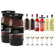 2 x KEG perlivé bílé víno, frizzante bianco, Grande Romeo, Veneto, Vinařství Colli Vicentini, 20 l, 10,5% + 6x výběr aperitivů + 6 skleniček na SPRITZ