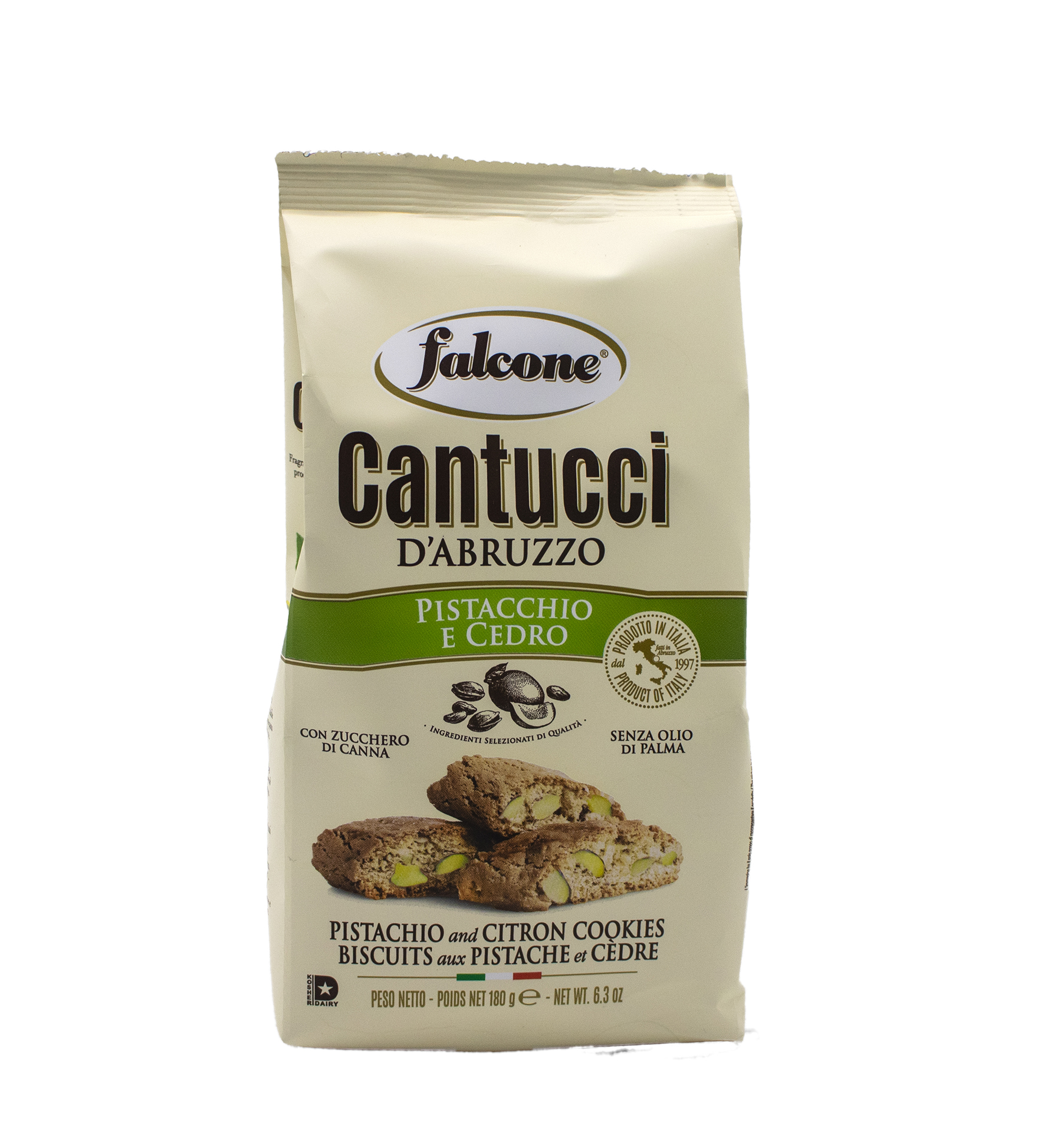 Cantucci D´Abruzzo Pistacchio Cedro 180gr výrobce Falcone, Itálie