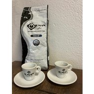 Zrnková káva ILMAN Coffee Miscela Bar , pražírna iLMAN , Sicílie, Itálie, 1kg + 2x hrníček, podšálek na espresso