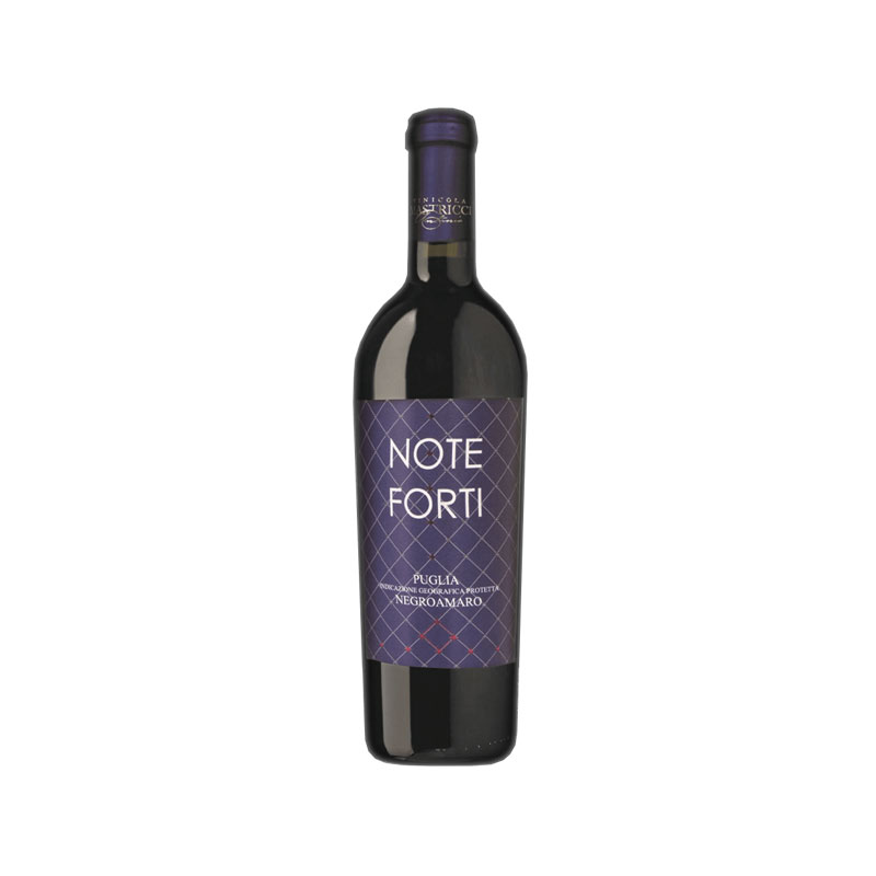 Negroamaro, Note Forti, Apulie, vinařství Mastricci IGP 0,75L13% 2019