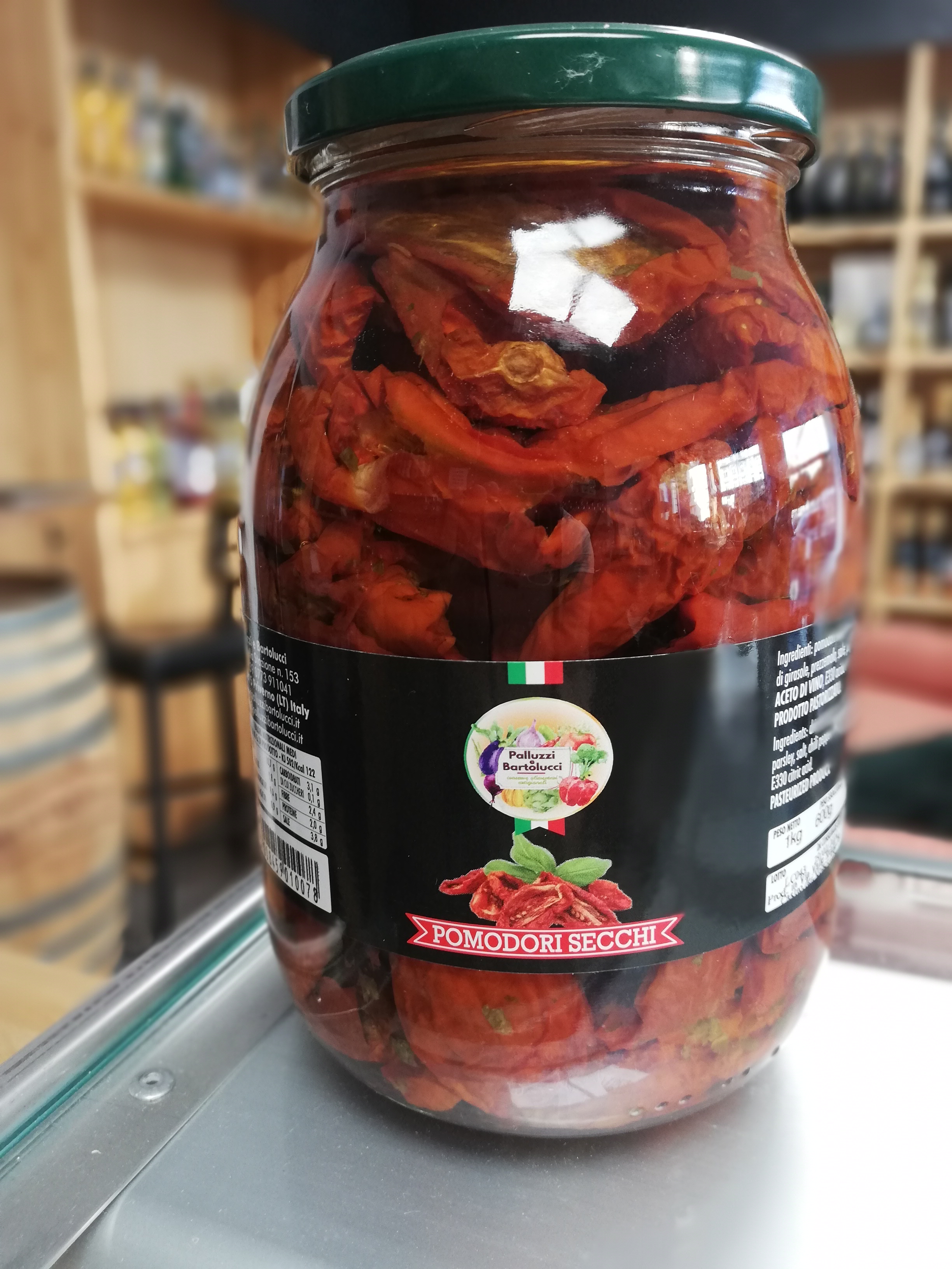 Sušené rajčata v oleji (Pomodori secchi), 950gr, Palluzzi e Bartolucci, Itálie